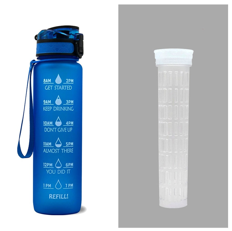 0.3 gal Tritan Water Bottle Time Marker Motivational Leakproof Cycling Bottle