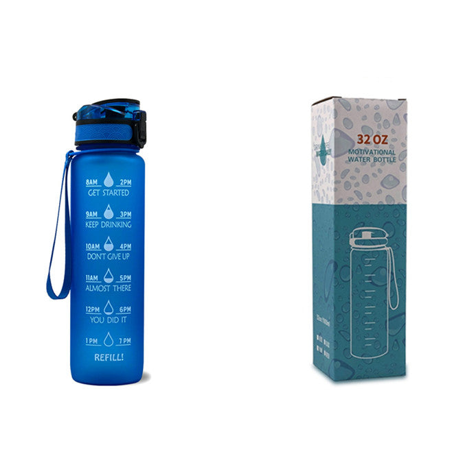 0.3 gal Tritan Water Bottle Time Marker Motivational Leakproof Cycling Bottle