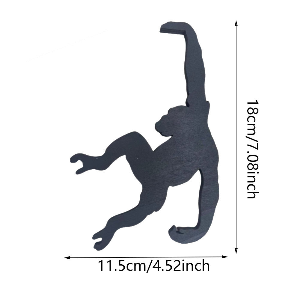 Wooden Monkey Wall Hook For Home Storage And Decoration