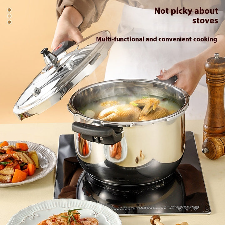 Stainless Steel Multi Function Double Bottom Pressure Cooker Single Handle
