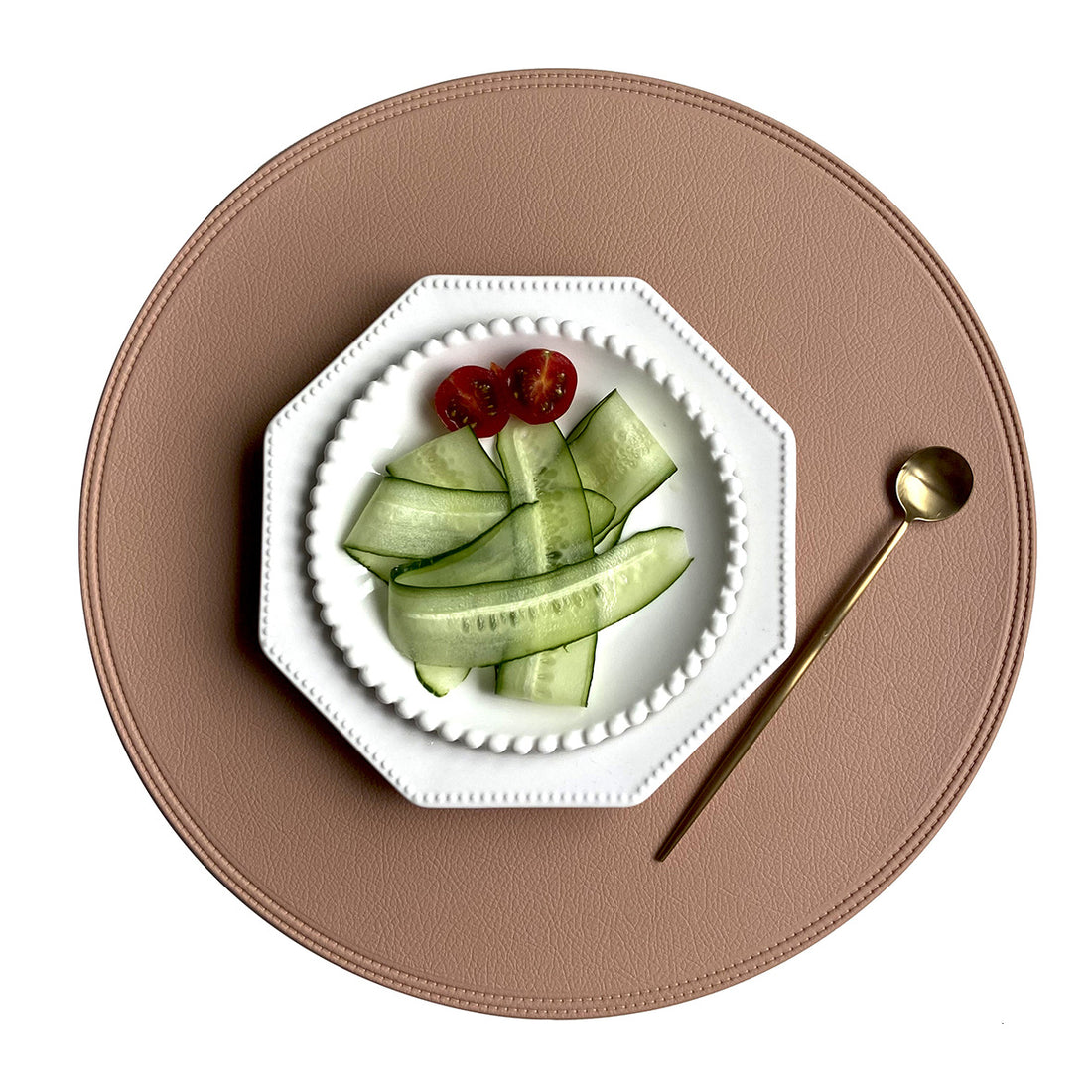 Imitation Leather Heat Insulation Placemats Western Dining Set