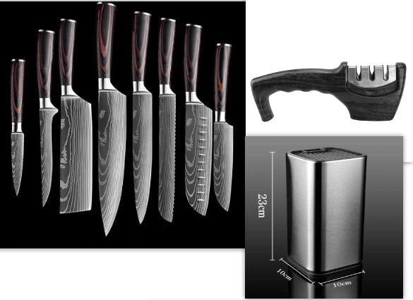 Chef Kitchen Cleaver Slicing Knives Set