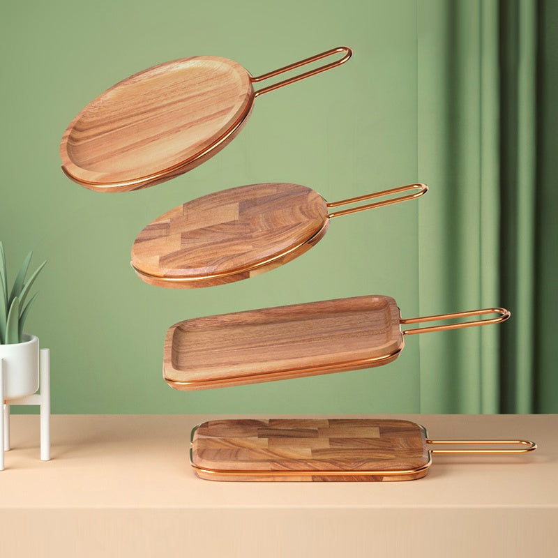 Solid Wood Cutting Board For Steak Fruit And Bread Tray