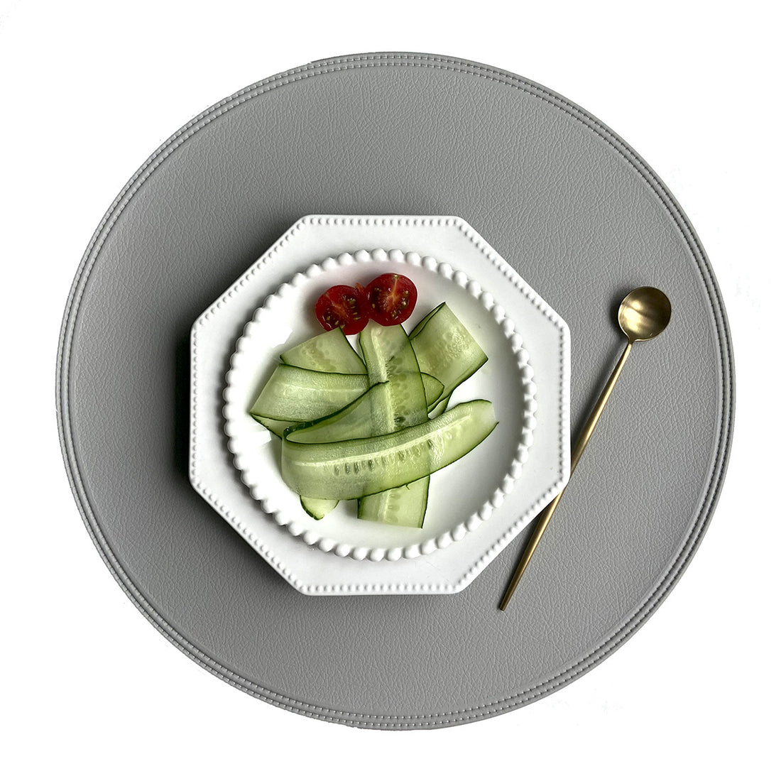 Imitation Leather Heat Insulation Placemats Western Dining Set