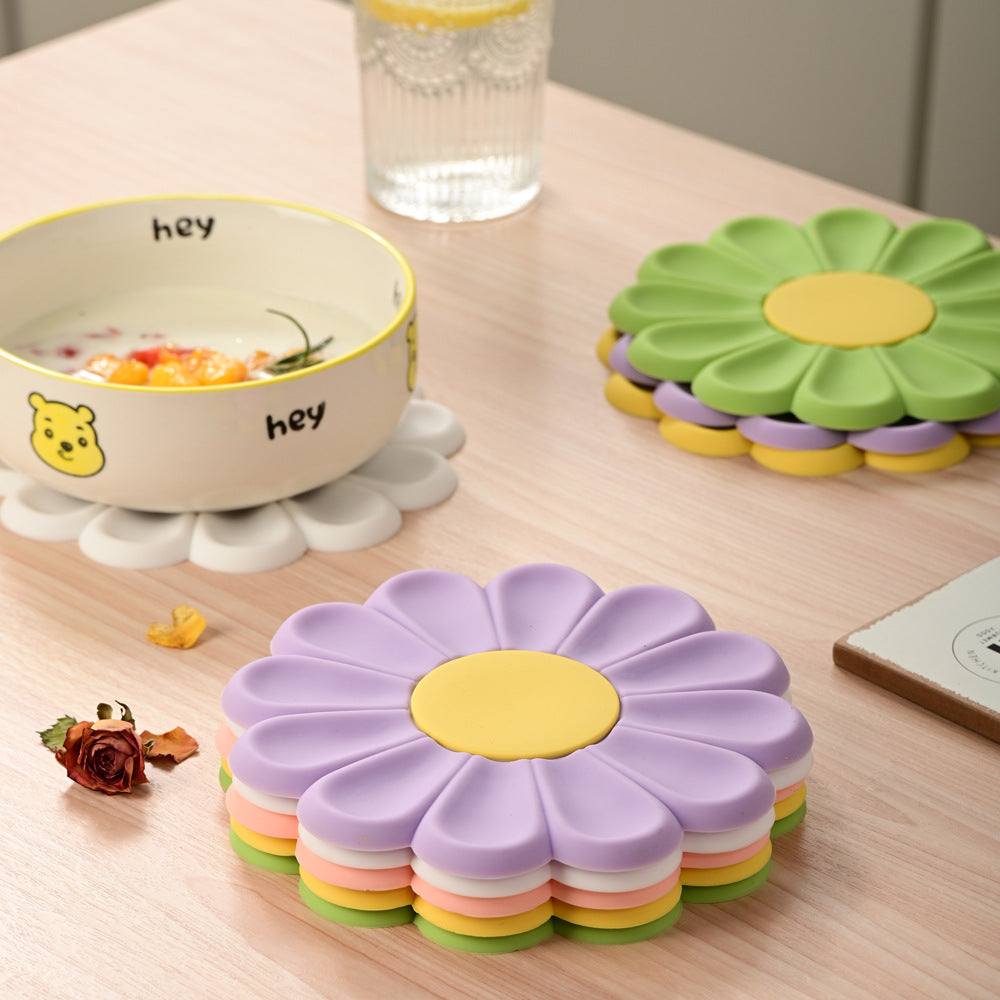 Daisy Flower Silicone Placemat For Kitchen And Home Decor