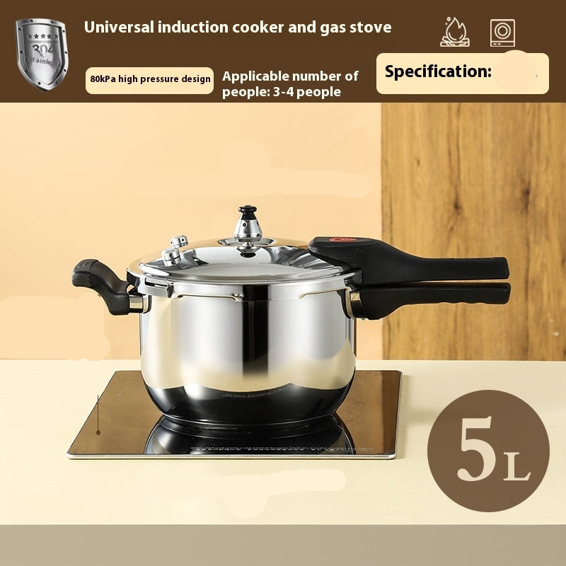 Stainless Steel Multi Function Double Bottom Pressure Cooker Single Handle
