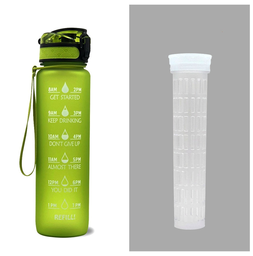 0.3 gal Tritan Water Bottle Time Marker Motivational Leakproof Cycling Bottle